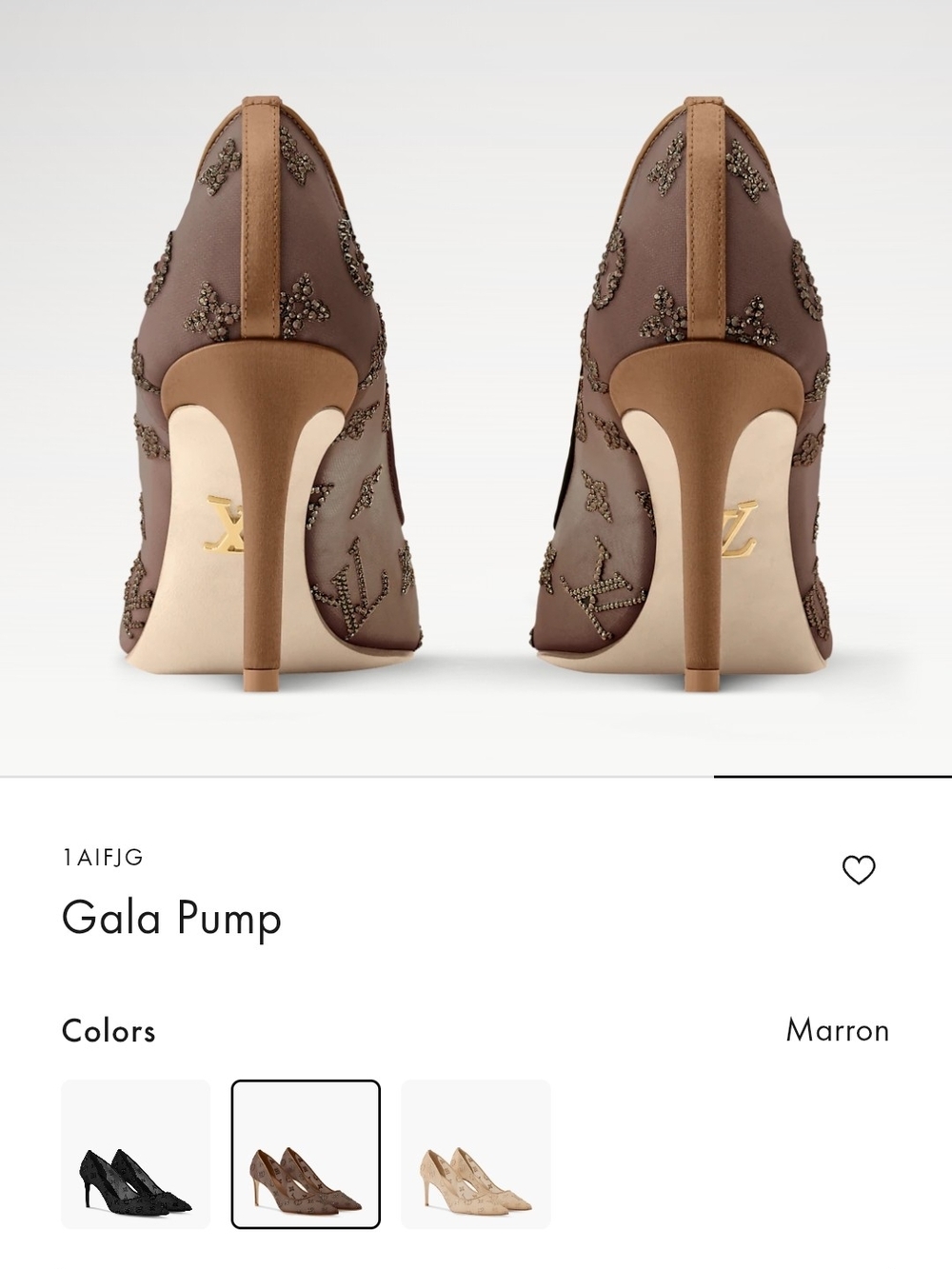 Authentic Louis Vuitton Brown Gala Pump - Picture 12 of 15